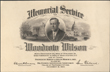 Wilson Memorial Service Card